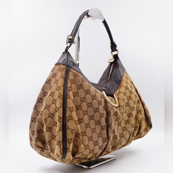 AT26❤️ Gucci GG Canvas Abbey D-Ring Hobo Handbag - Picture 5 of 13